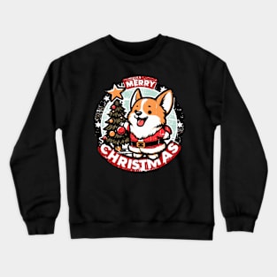 Retro Christmas Corgi Gifts For Dog Lovers Crewneck Sweatshirt